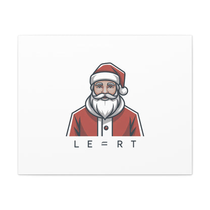 Minimal Santa Canvas, Modern Santa Graphic | Geometric Christmas Wall Art