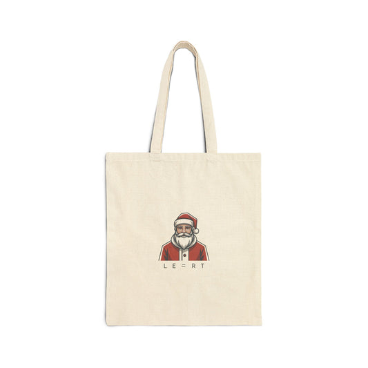 Minimal Santa tote, modern santa graphic canvas tote | geometric minimal christmas