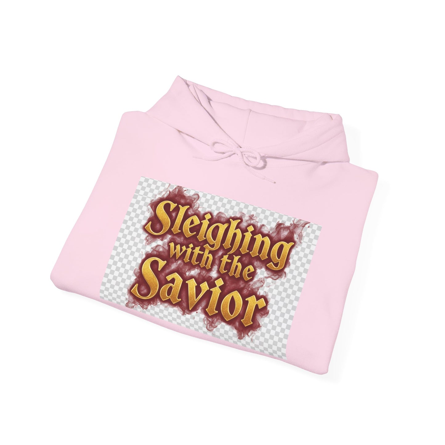 Christian Christmas Hoodie – “Sleighing with the Savior” Pullover for Faith & Holiday Celebrations