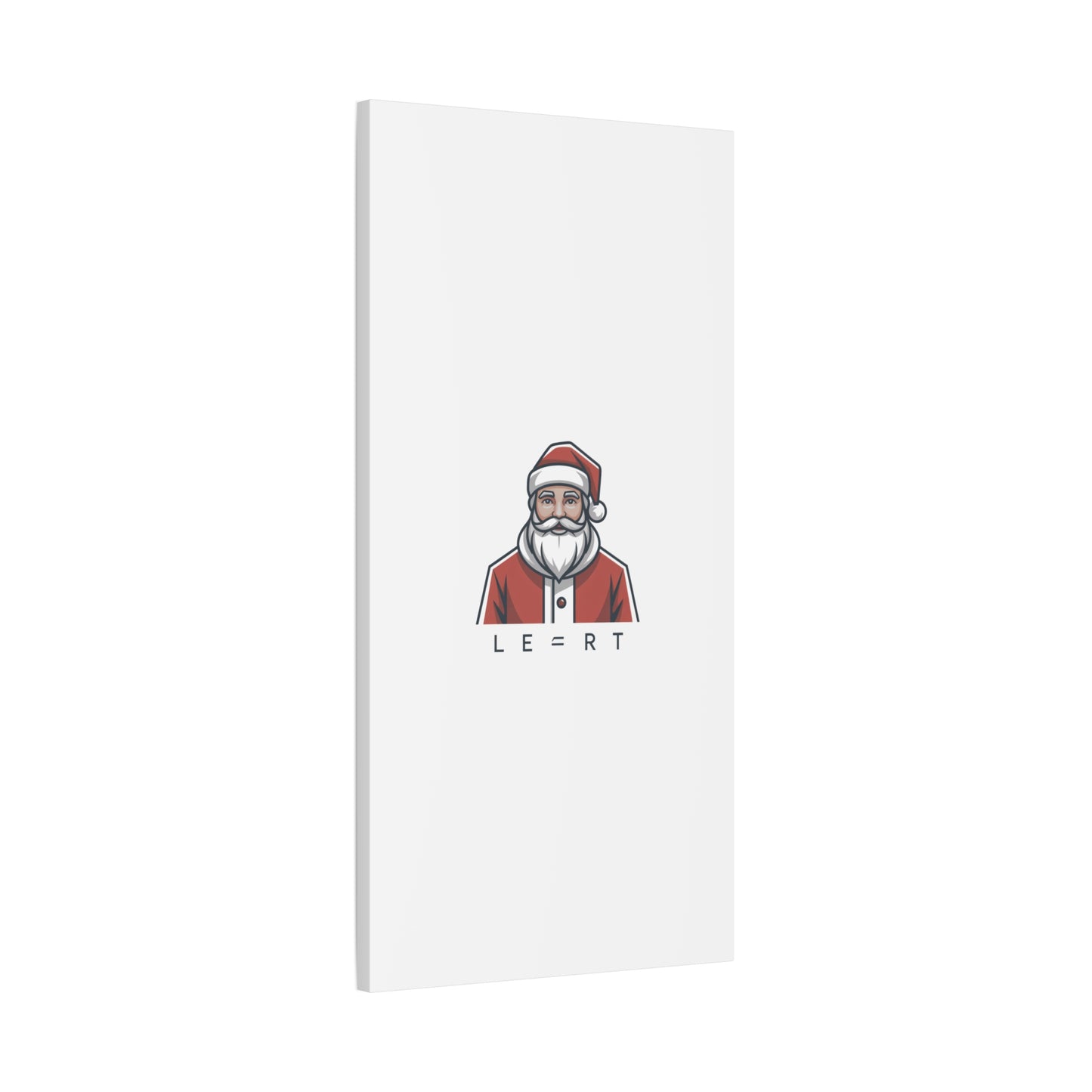 Minimal Santa Canvas, Modern Santa Graphic | Geometric Christmas Wall Art