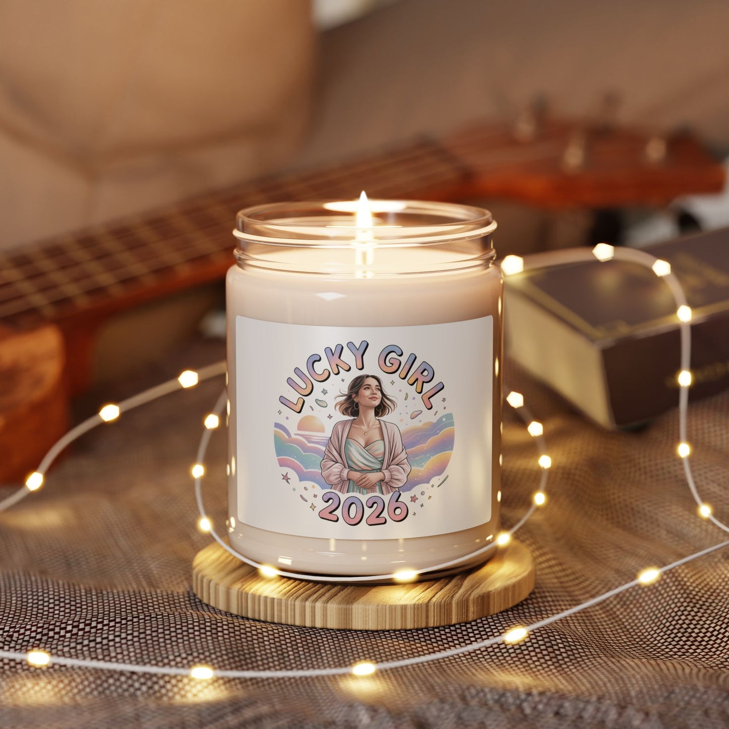 Lucky Girl 2026 Soy Candle | manifest luck, lucky charms