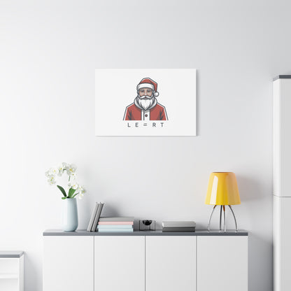 Minimal Santa Canvas, Modern Santa Graphic | Geometric Christmas Wall Art