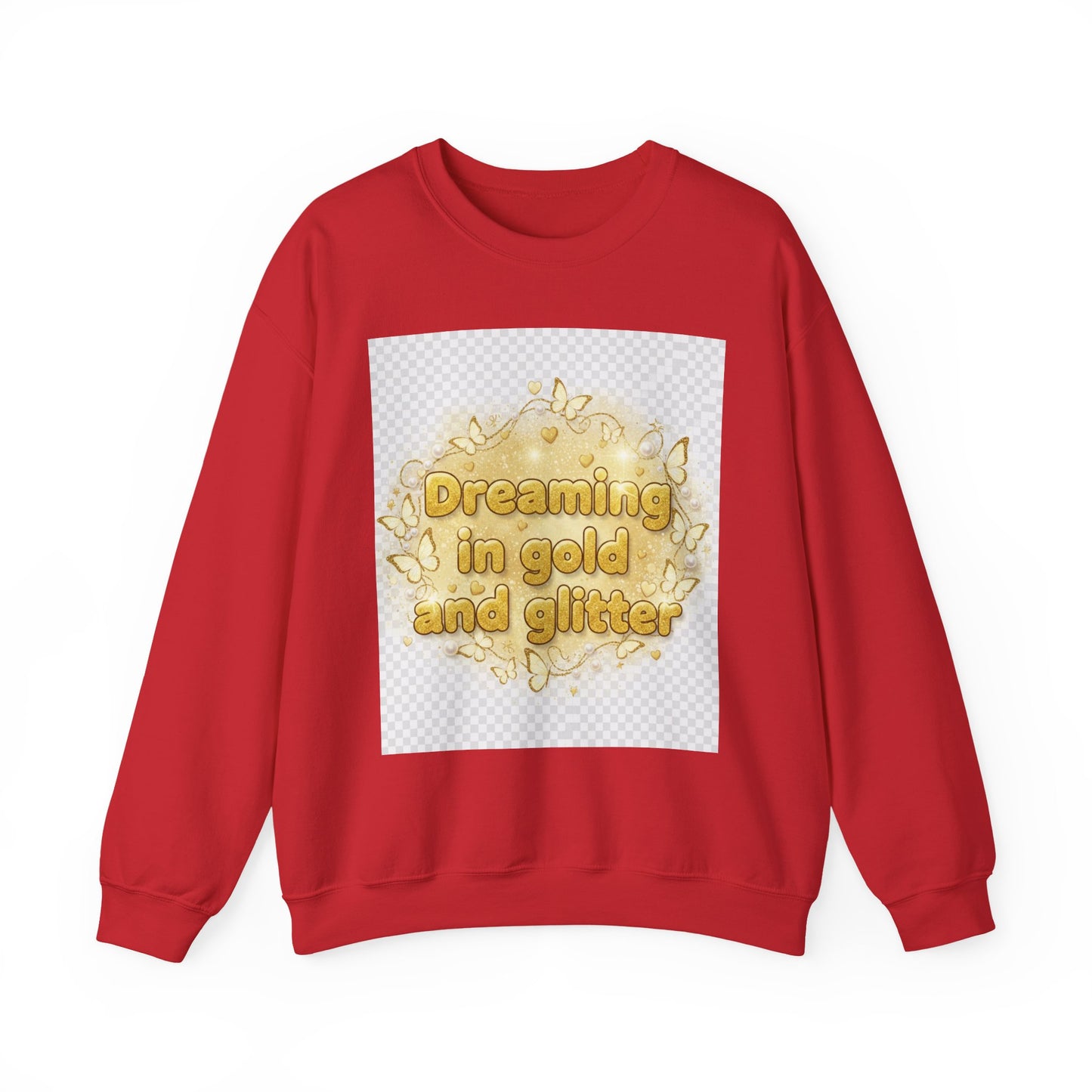 Dreaming in Gold and Glitter Crewneck Sweatshirt