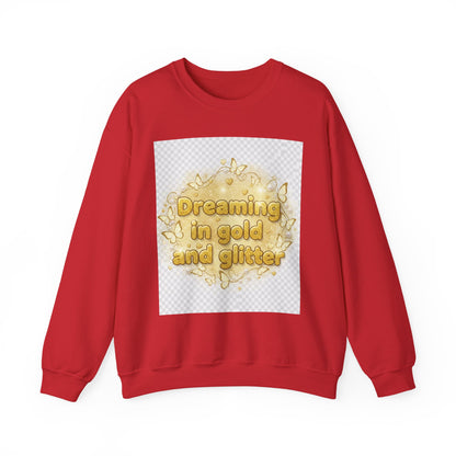 Dreaming in Gold and Glitter Crewneck Sweatshirt