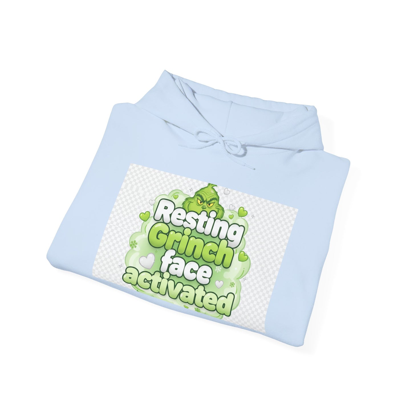 Resting Grinch Face Activated Hoodie – Funny Holiday Sweatshirt