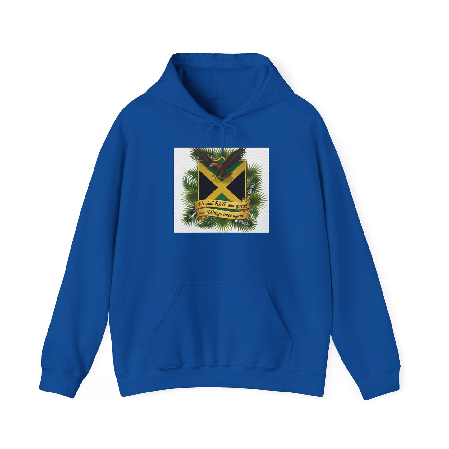 Jamaica Flag Pine Hoodie – Reggae Vibes "Out of Many, One People" Sweatshirt
