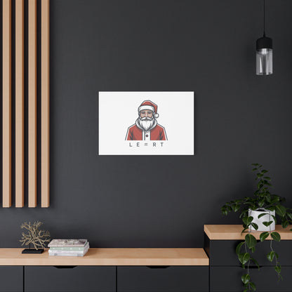 Minimal Santa Canvas, Modern Santa Graphic | Geometric Christmas Wall Art
