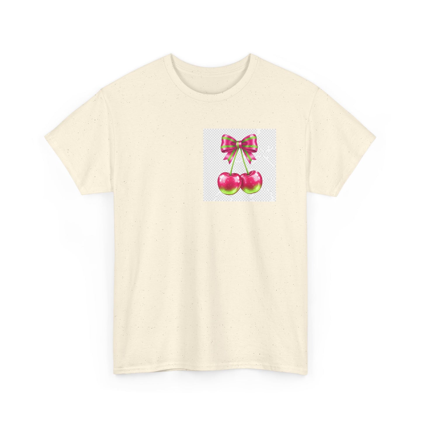 Cherry Bow T-Shirt — Cute Retro Fruit Graphic Tee