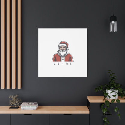 Minimal Santa Canvas, Modern Santa Graphic | Geometric Christmas Wall Art