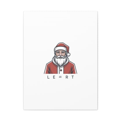 Minimal Santa Canvas, Modern Santa Graphic | Geometric Christmas Wall Art