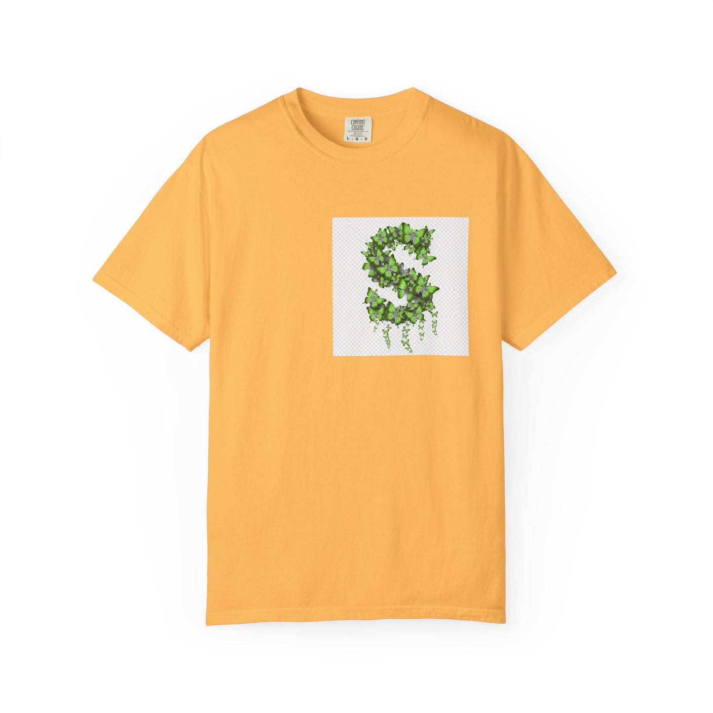 Green Ivy Monogram "S" T-Shirt — Botanical Initial Tee