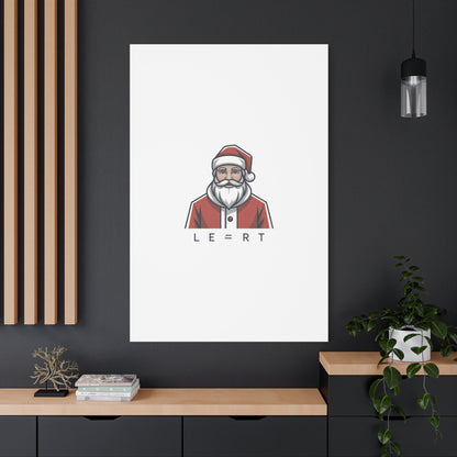 Minimal Santa Canvas, Modern Santa Graphic | Geometric Christmas Wall Art