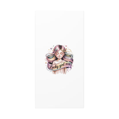 Lucky Girl 2026 Canvas Print | manifest luck, lucky charms