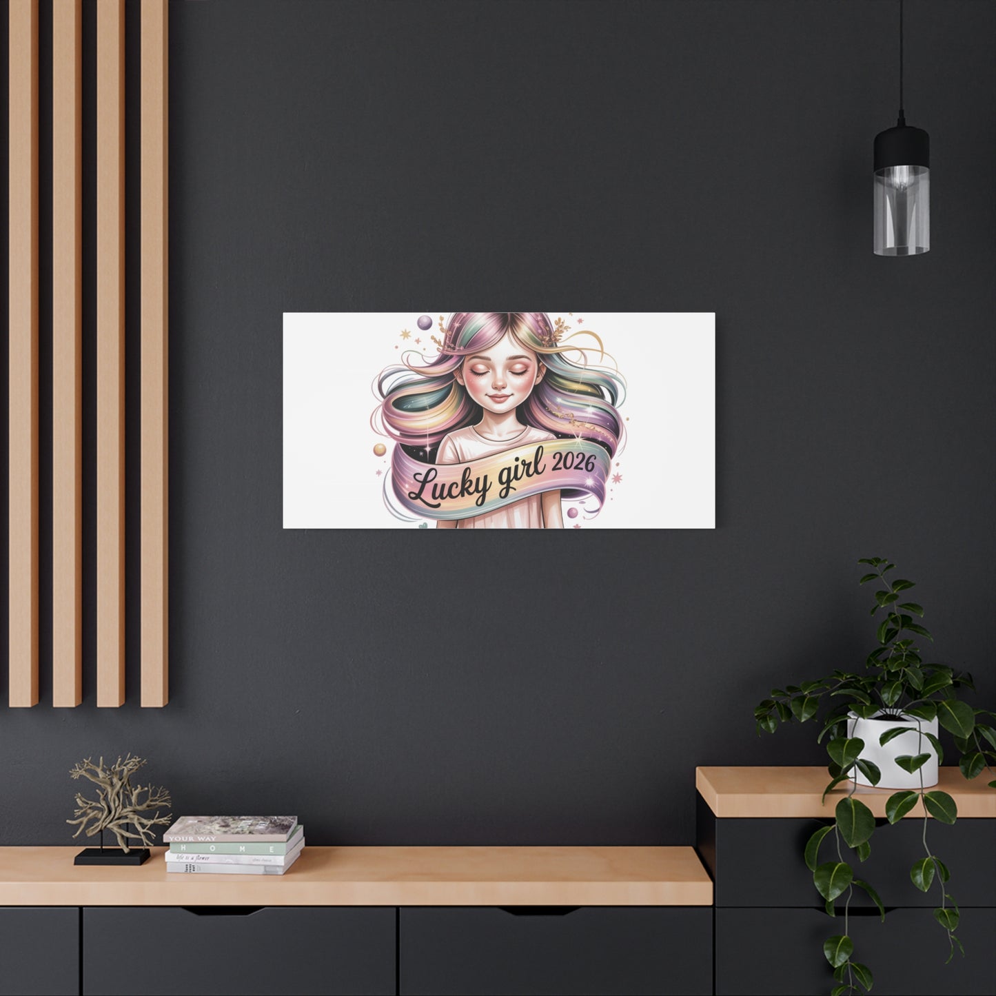 Lucky Girl 2026 Canvas Print | manifest luck, lucky charms