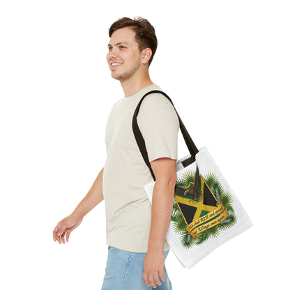 Jamaica Eagle Flag Tote Bag — "We shall RISE and spread our Wings once again" Canvas Shopper