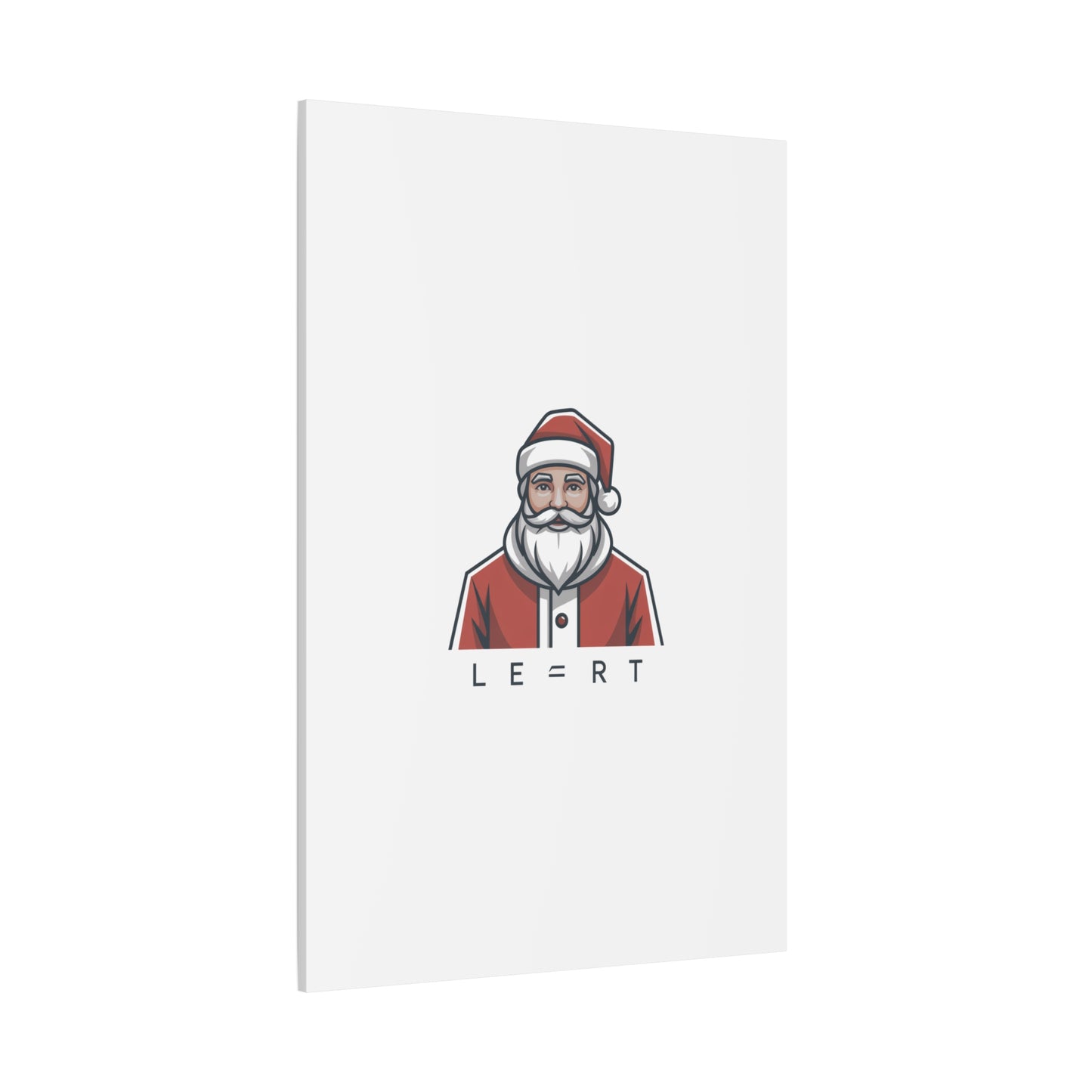 Minimal Santa Canvas, Modern Santa Graphic | Geometric Christmas Wall Art