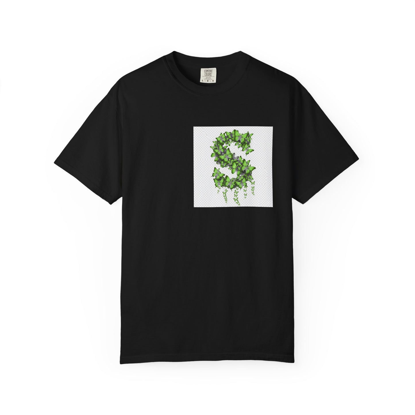 Green Ivy Monogram "S" T-Shirt — Botanical Initial Tee