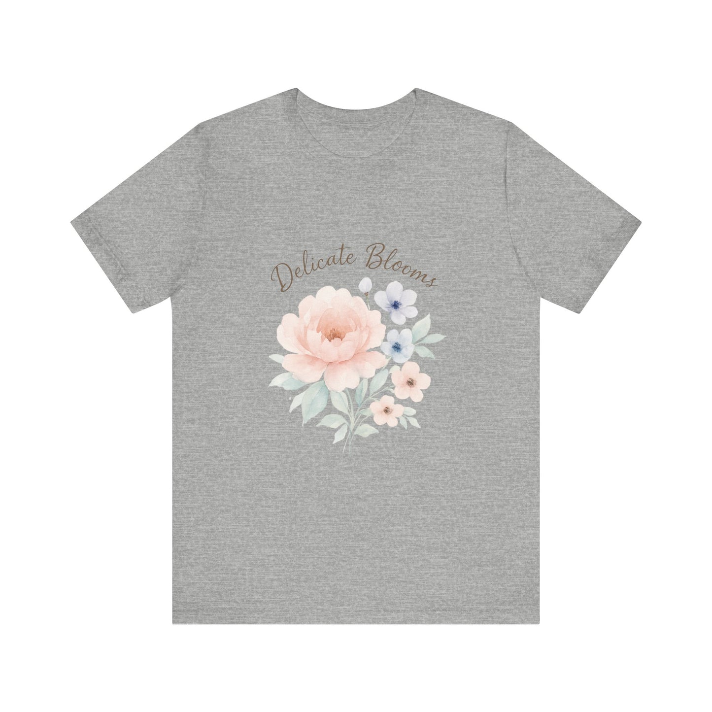Delicate Blooms Floral Tee — Soft Pastel Flower Graphic T-Shirt
