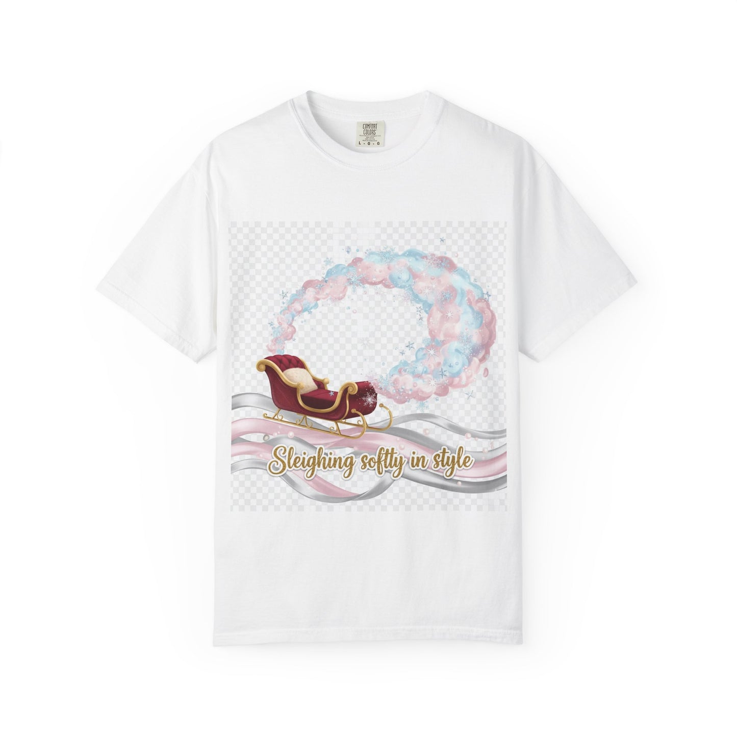 Sleighing Softly in Style T-Shirt — Festive Sleigh Graphic Holiday Tee