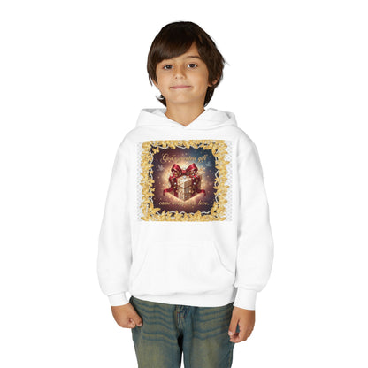 Christmas Gift Hoodie for Kids – "God Blessed Us" Present Design