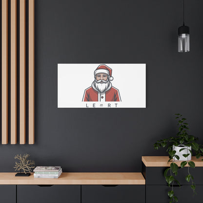 Minimal Santa Canvas, Modern Santa Graphic | Geometric Christmas Wall Art