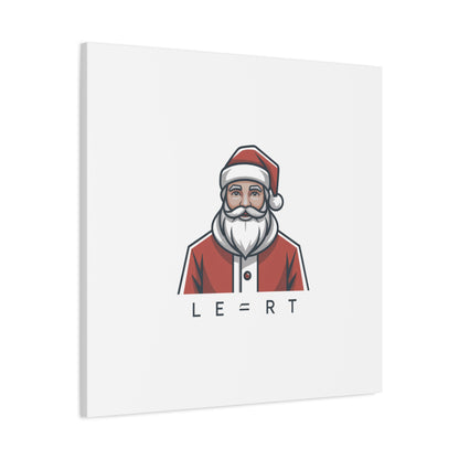 Minimal Santa Canvas, Modern Santa Graphic | Geometric Christmas Wall Art