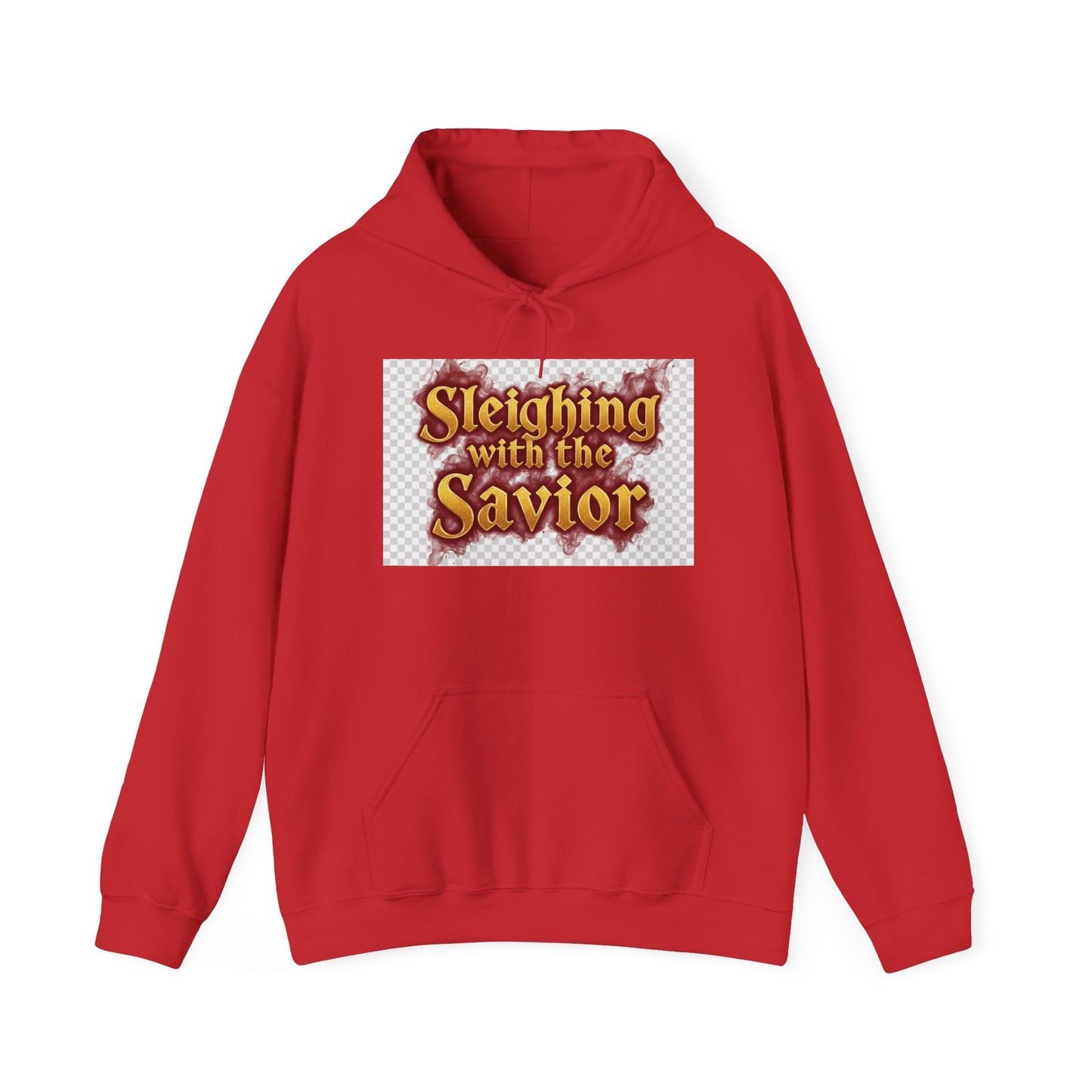 Christian Christmas Hoodie – “Sleighing with the Savior” Pullover for Faith & Holiday Celebrations