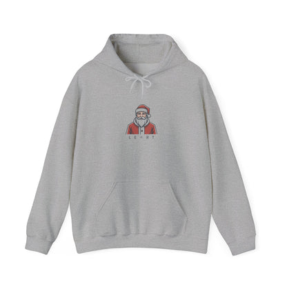 Minimal Santa Hoodie | Modern Santa Graphic, Geometric Christmas Sweatshirt