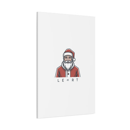 Minimal Santa Canvas, Modern Santa Graphic | Geometric Christmas Wall Art