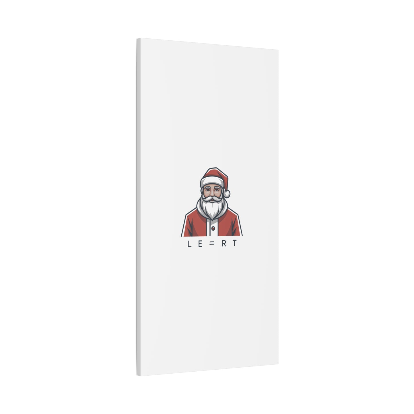 Minimal Santa Canvas, Modern Santa Graphic | Geometric Christmas Wall Art