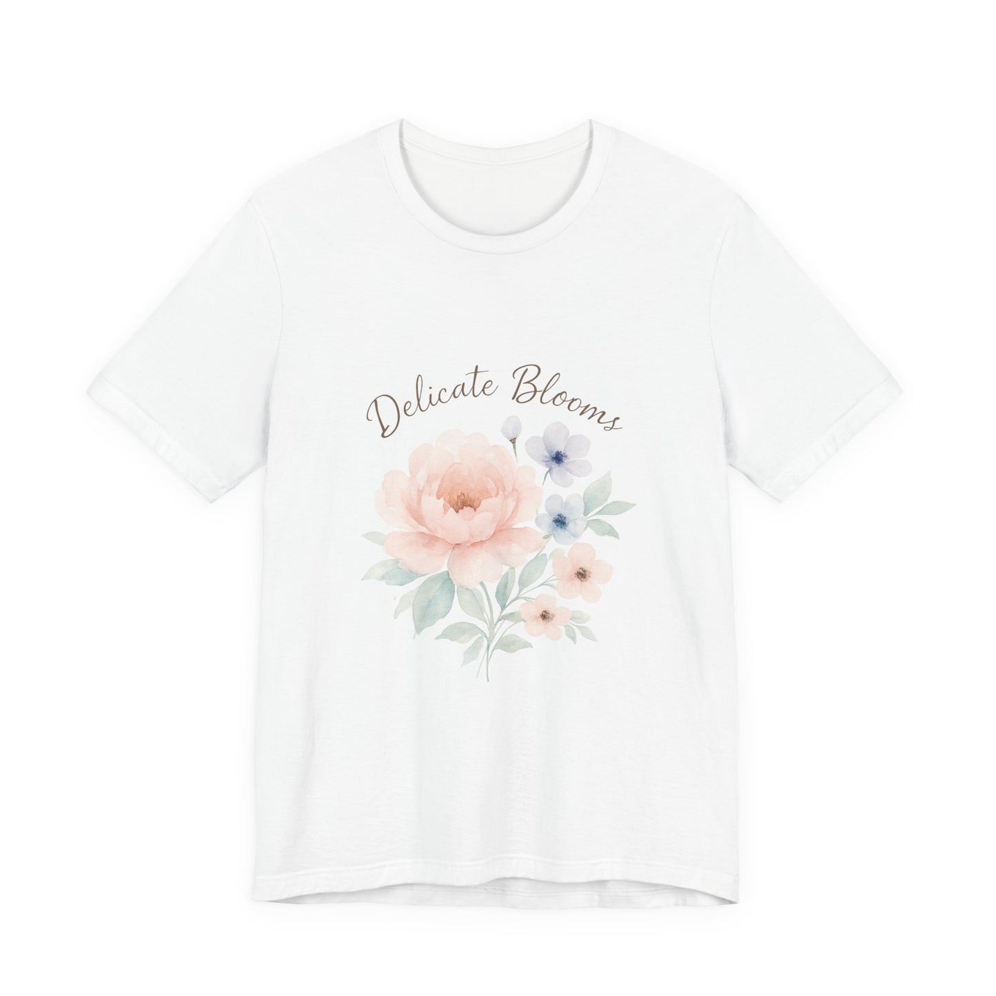 Delicate Blooms Floral Tee — Soft Pastel Flower Graphic T-Shirt