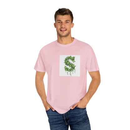 Green Ivy Monogram "S" T-Shirt — Botanical Initial Tee