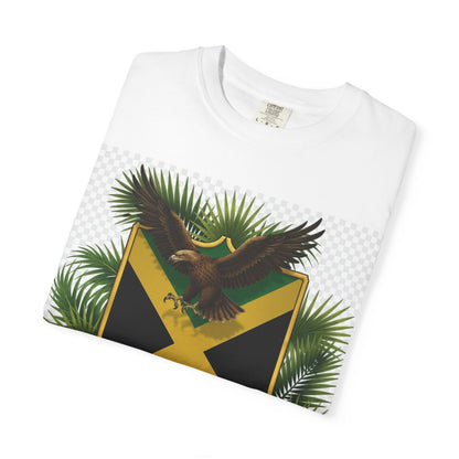 Jamaica Flag Eagle T-Shirt — "We shall RISE and spread our Wings once again" Patriotic Tee