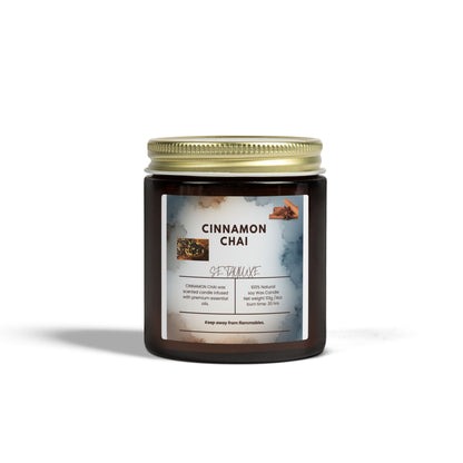 Cinnamon Chai Scented Candle — Coconut Apricot Wax (4oz & 9oz)