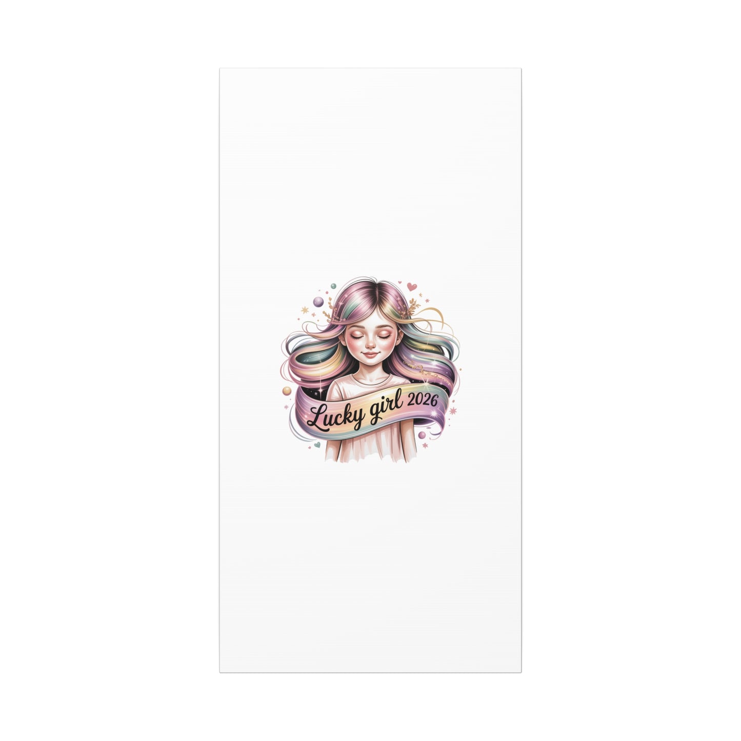 Lucky Girl 2026 Canvas Print | manifest luck, lucky charms