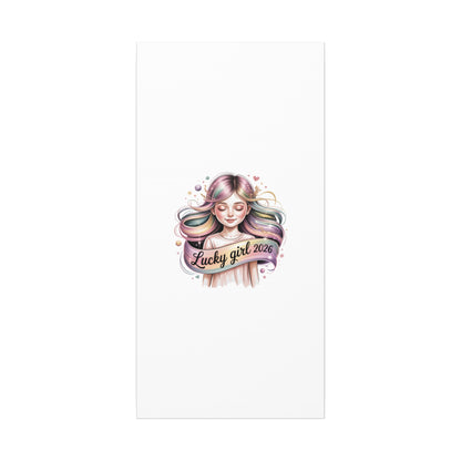 Lucky Girl 2026 Canvas Print | manifest luck, lucky charms