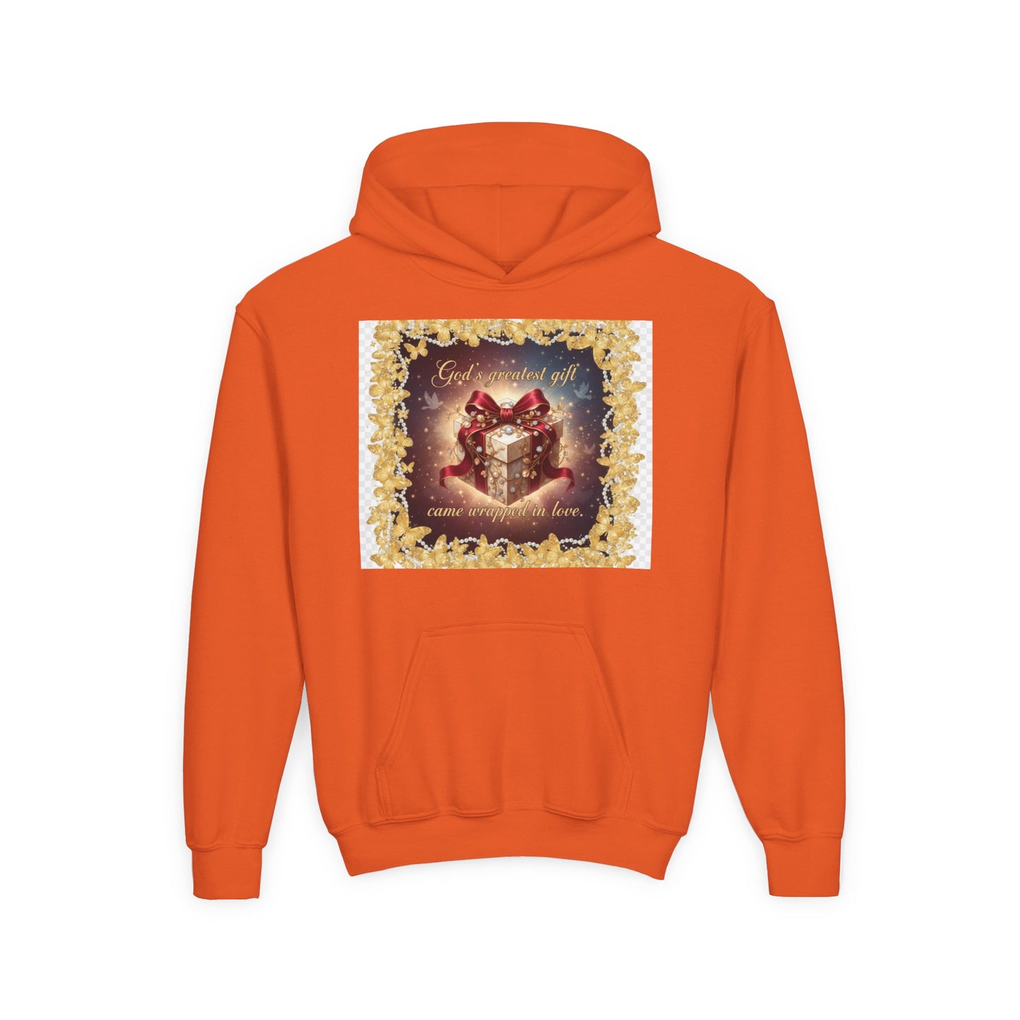 Christmas Gift Hoodie for Kids – "God Blessed Us" Present Design