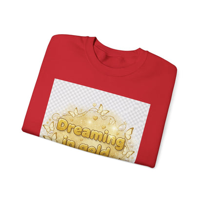 Dreaming in Gold and Glitter Crewneck Sweatshirt