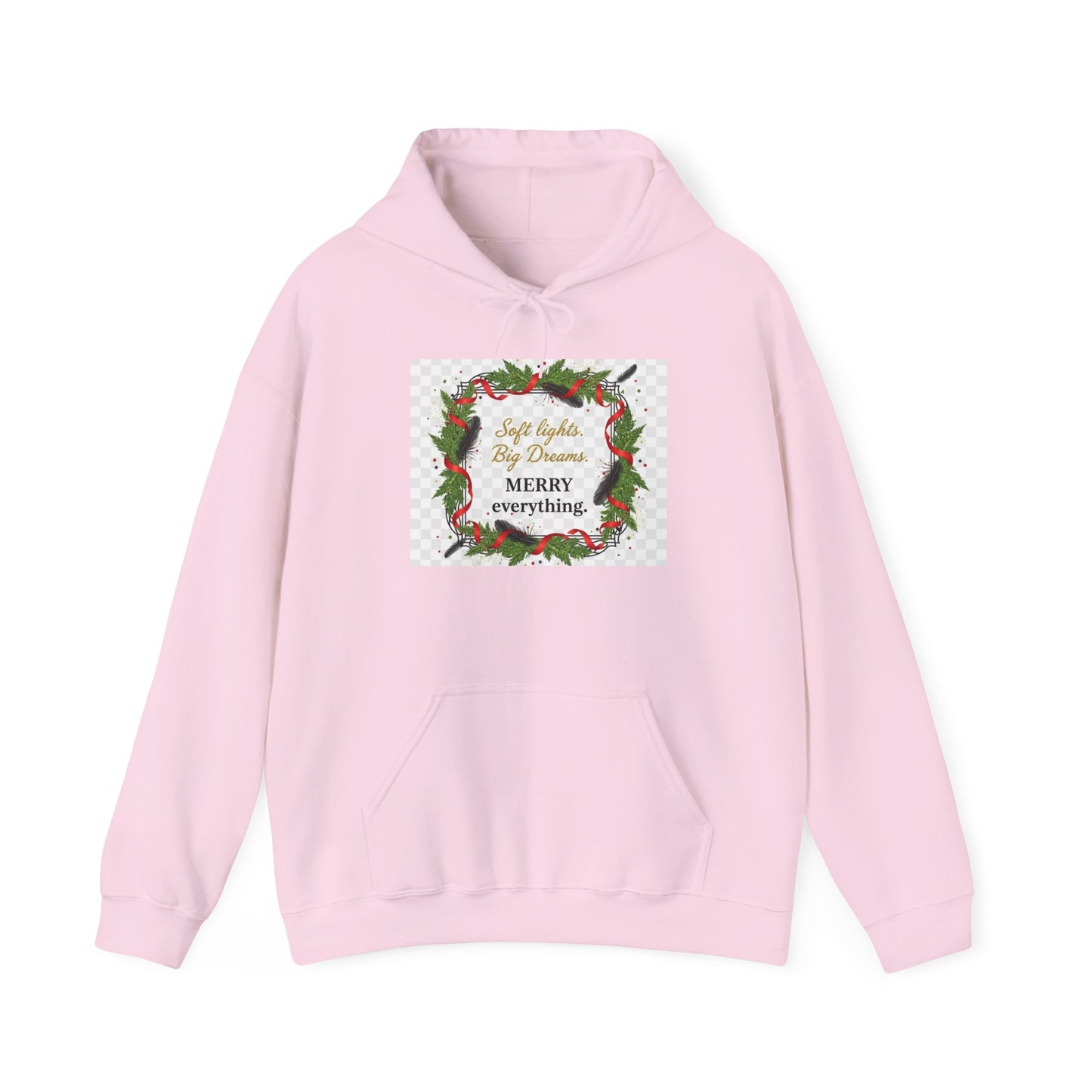 Christmas Wreath Hoodie - 'Merry Everything' Holiday Sweatshirt