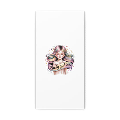 Lucky Girl 2026 Canvas Print | manifest luck, lucky charms