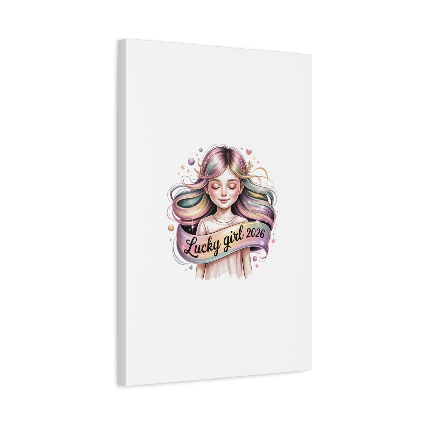 Lucky Girl 2026 Canvas Print | manifest luck, lucky charms