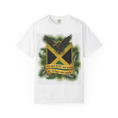 Jamaica Flag Eagle T-Shirt — "We shall RISE and spread our Wings once again" Patriotic Tee