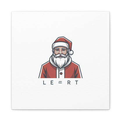 Minimal Santa Canvas, Modern Santa Graphic | Geometric Christmas Wall Art