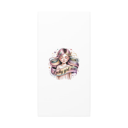 Lucky Girl 2026 Canvas Print | manifest luck, lucky charms