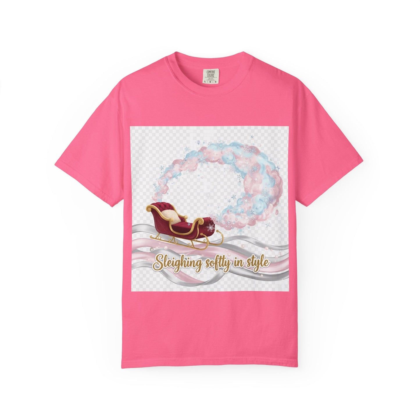 Sleighing Softly in Style T-Shirt — Festive Sleigh Graphic Holiday Tee