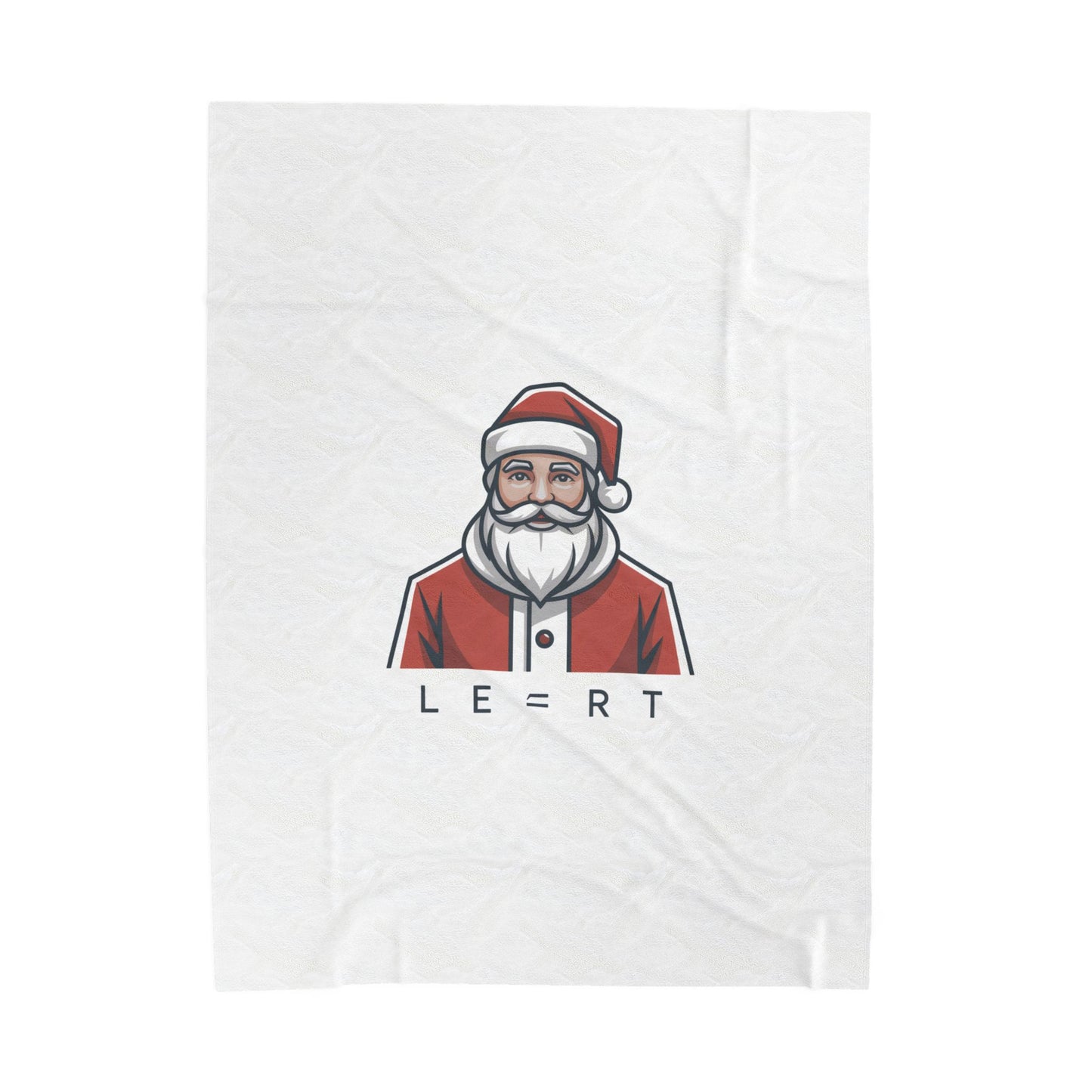 Minimal Santa Graphic Plush Blanket | Modern Santa, Geometric Christmas