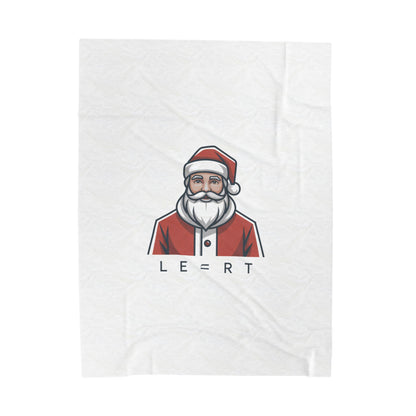 Minimal Santa Graphic Plush Blanket | Modern Santa, Geometric Christmas