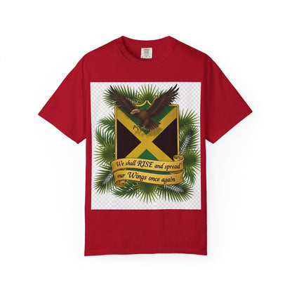 Jamaica Flag Eagle T-Shirt — "We shall RISE and spread our Wings once again" Patriotic Tee