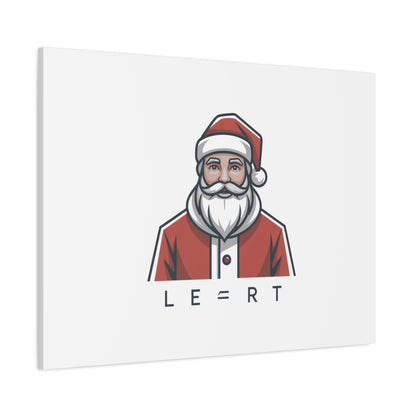 Minimal Santa Canvas, Modern Santa Graphic | Geometric Christmas Wall Art