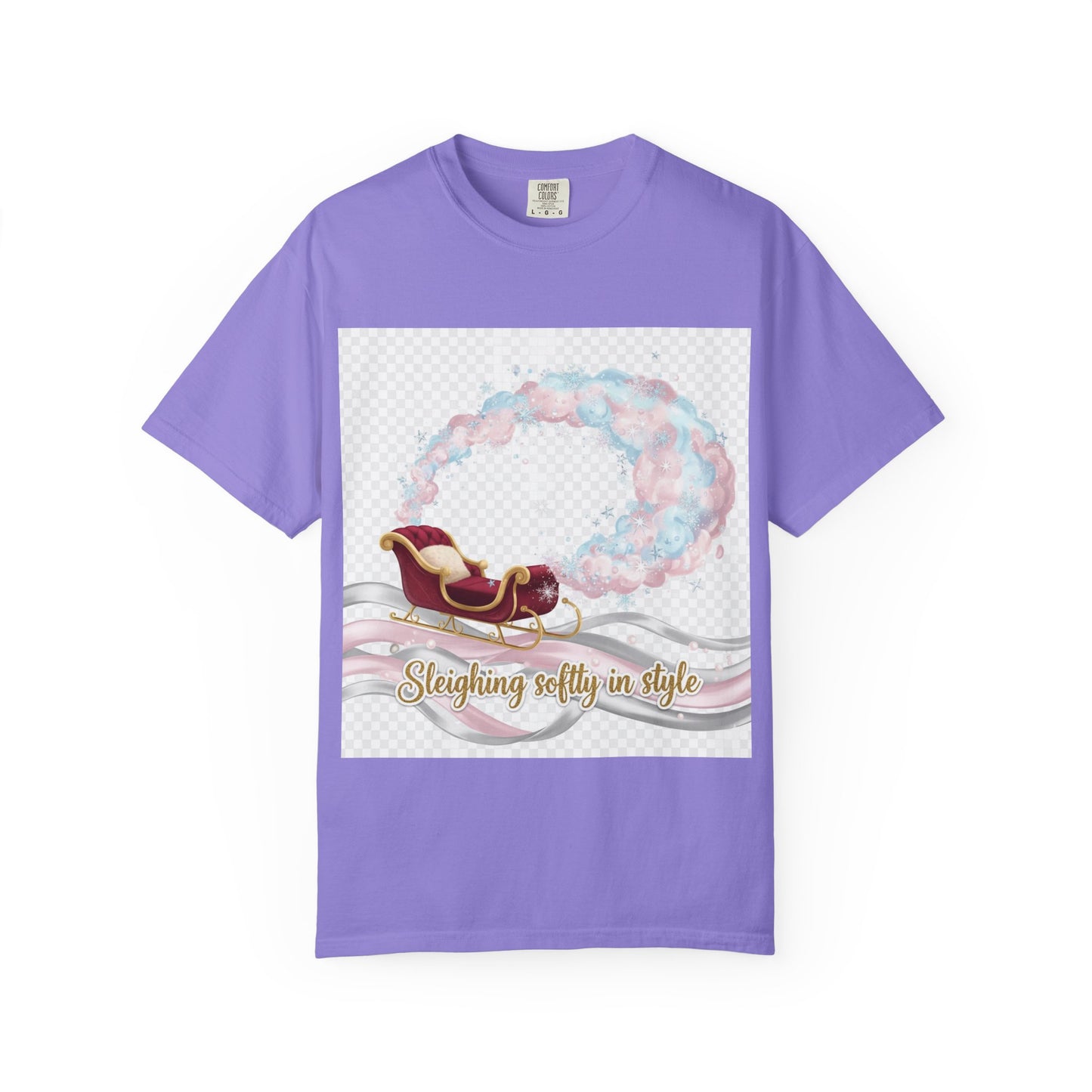 Sleighing Softly in Style T-Shirt — Festive Sleigh Graphic Holiday Tee
